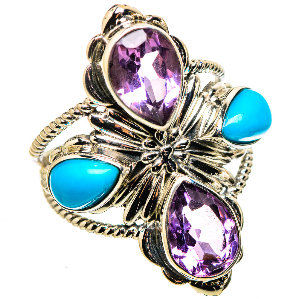 Amethyst, Sleeping Beauty Turquoise Ring Size 9.25 (925 Sterling Silver) RING134957