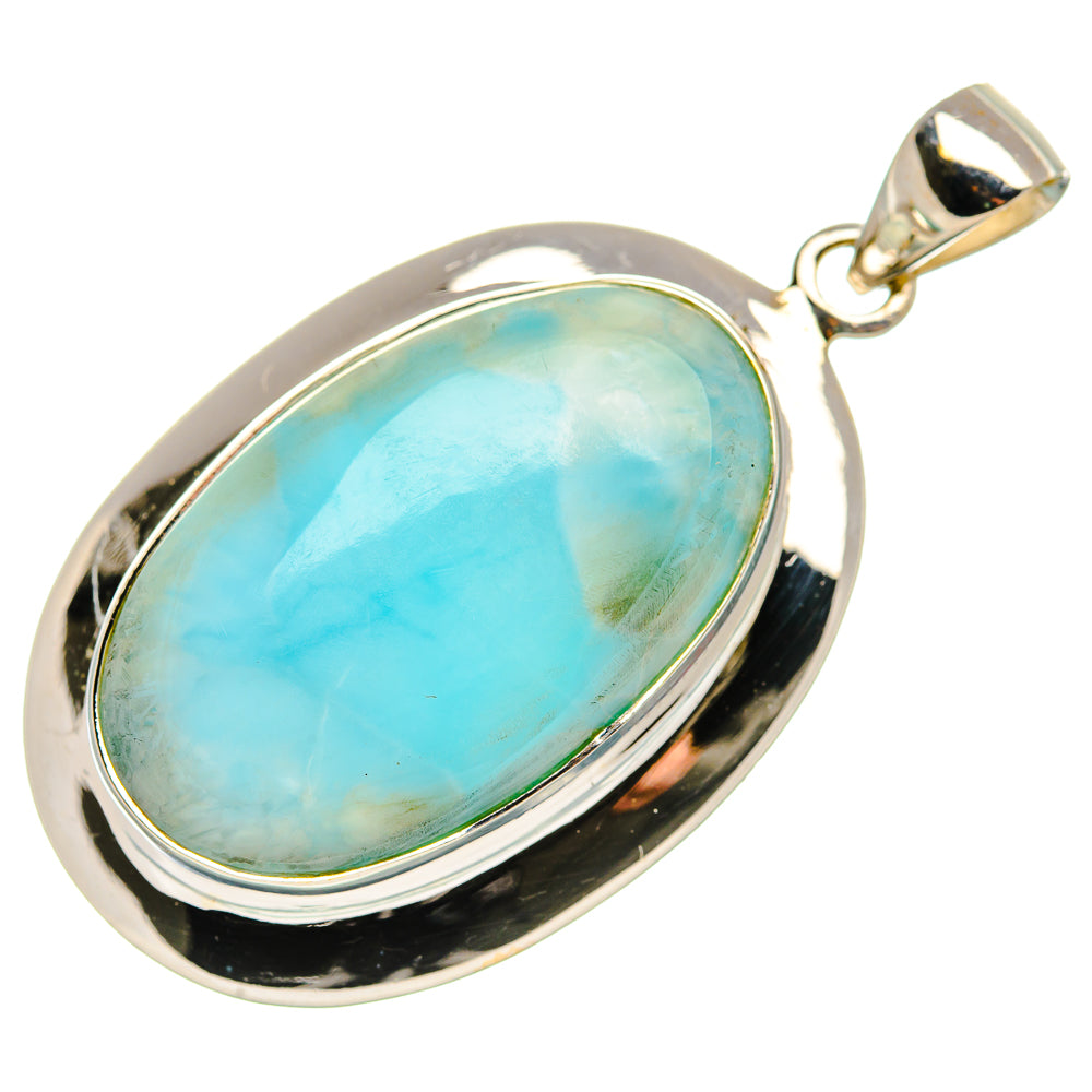 Larimar Pendant 1 3/4" (925 Sterling Silver) PD37498