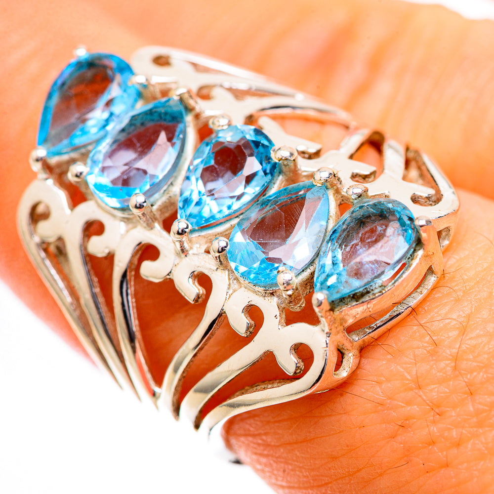 Blue Topaz Ring Size 7.5 (925 Sterling Silver) RING135850