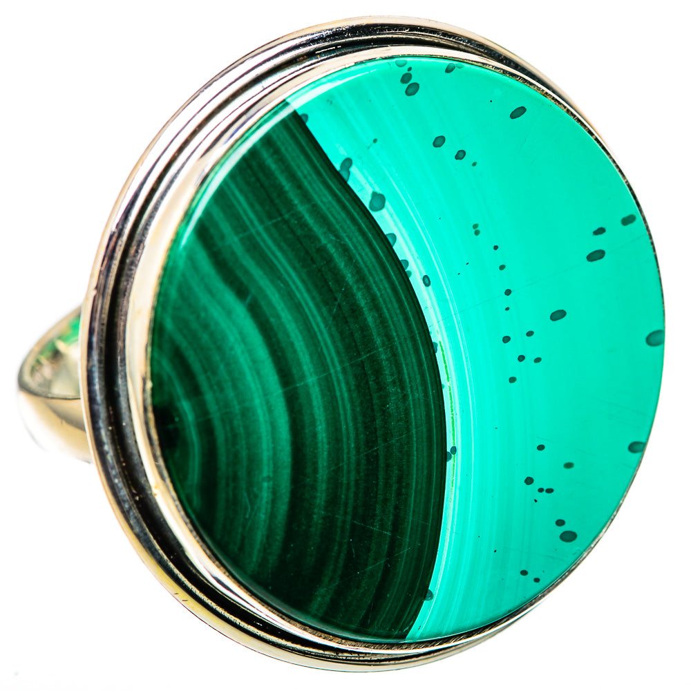 Huge Malachite Ring Size 9 (925 Sterling Silver) RING136140