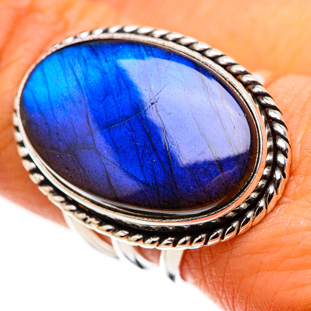 Large Labradorite Ring Size 7.75 (925 Sterling Silver) RING134731