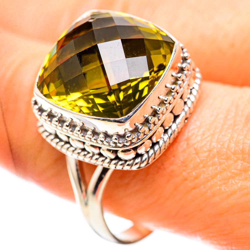 Large Faceted Citrine Ring Size 11 (925 Sterling Silver) RING136938