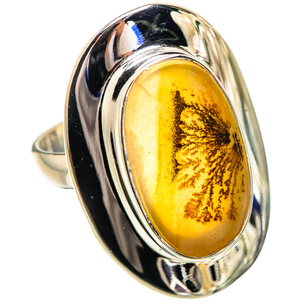 Scenic Dendritic Agate Ring Size 9 (925 Sterling Silver) RING135241