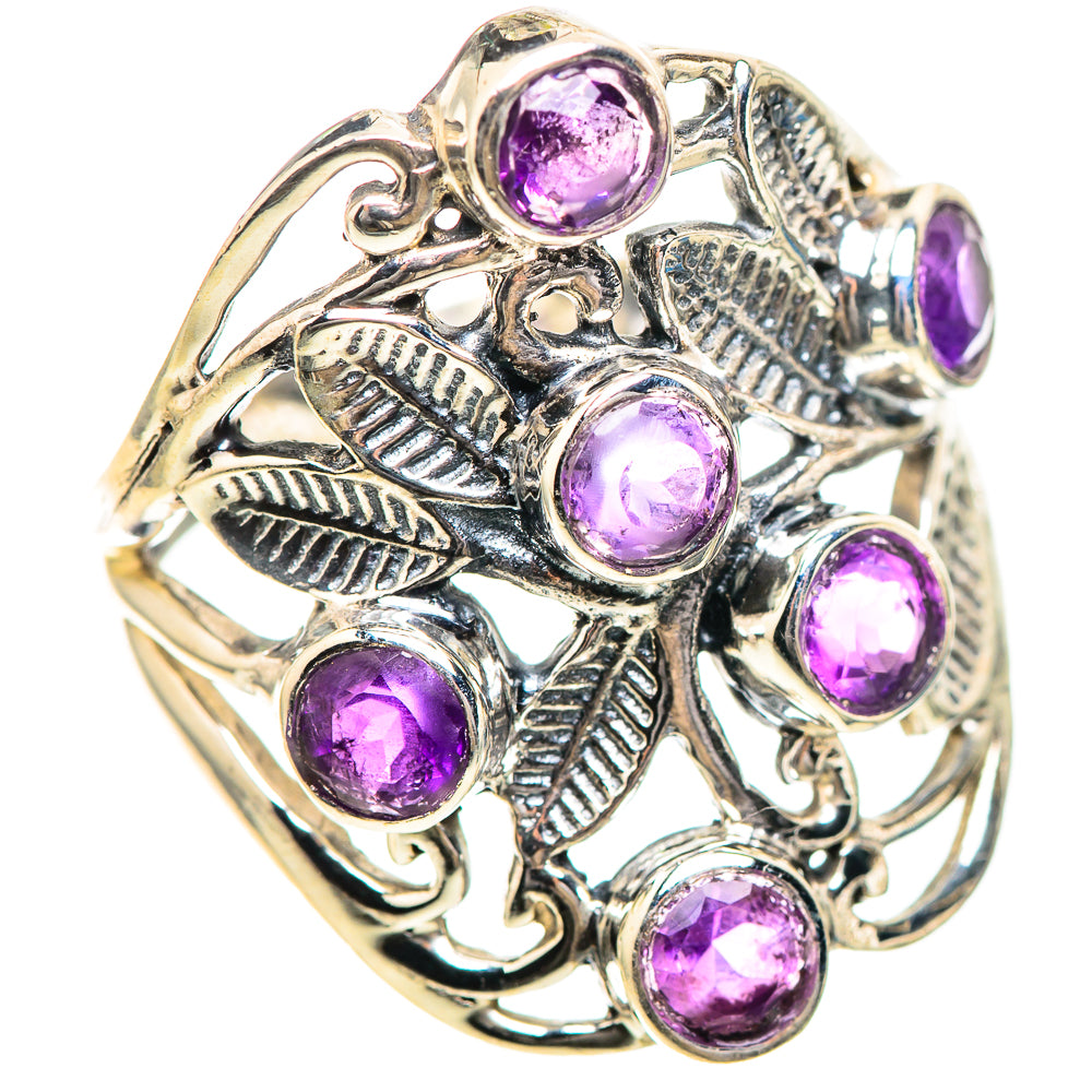 Faceted Amethyst Ring Size 7.5 (925 Sterling Silver) RING136290