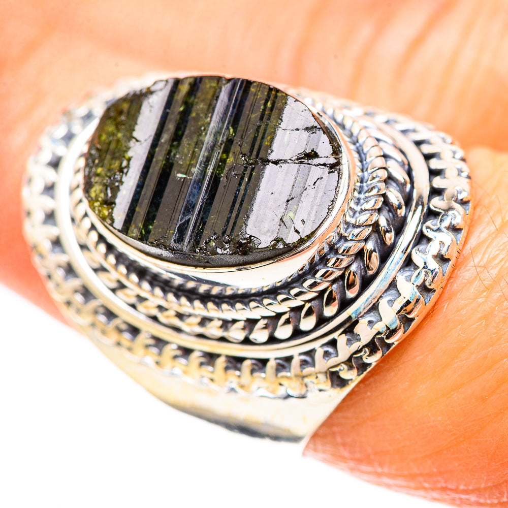 Green Tourmaline Ring Size 7.5 (925 Sterling Silver) RING136271