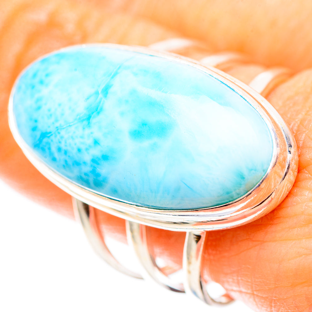 Large Larimar Ring Size 9.75 (925 Sterling Silver) RING136552