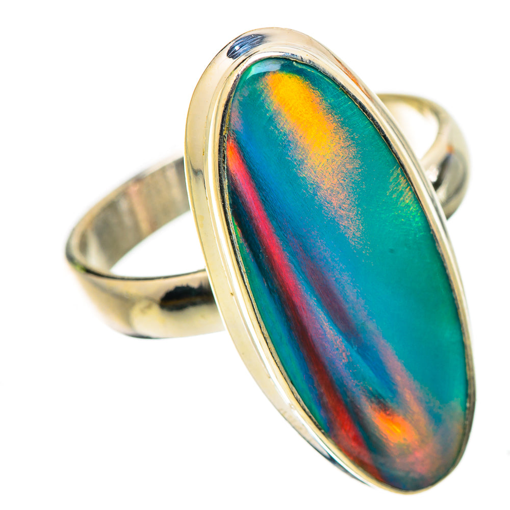 Anasilvercos Aura Opal Ring Size 8.25 (925 Sterling Silver)