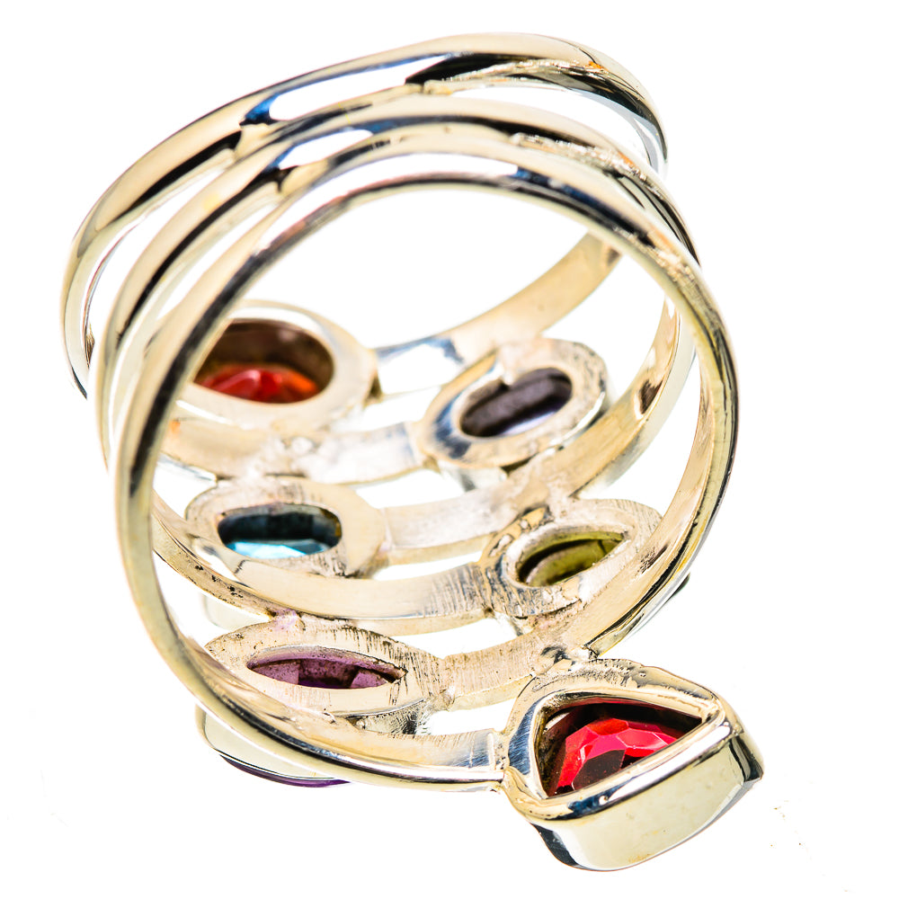 Large Garnet, Amethyst, Tanzanite, Blue Topaz, Peridot Ring Size 9.5 (925 Sterling Silver) RING135573