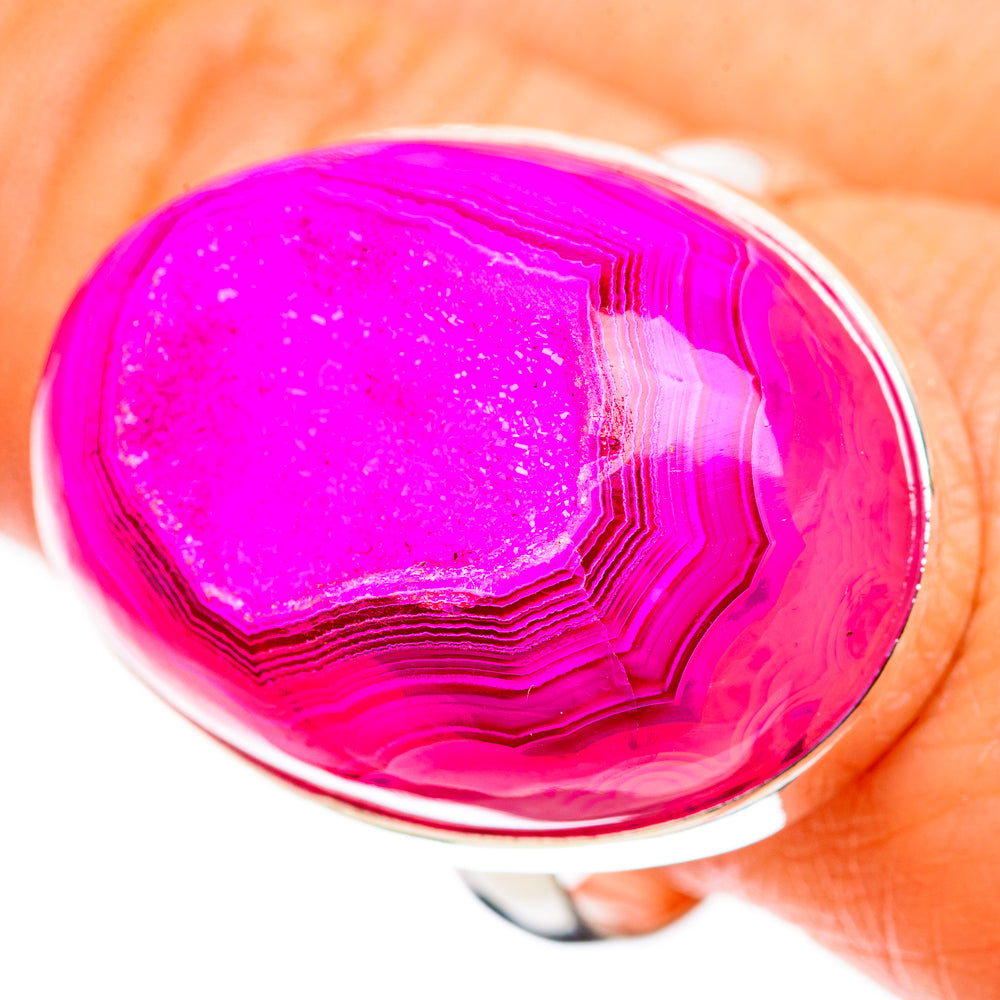 Large Pink Window Druzy Ring Size 9.5 (925 Sterling Silver) RING135591