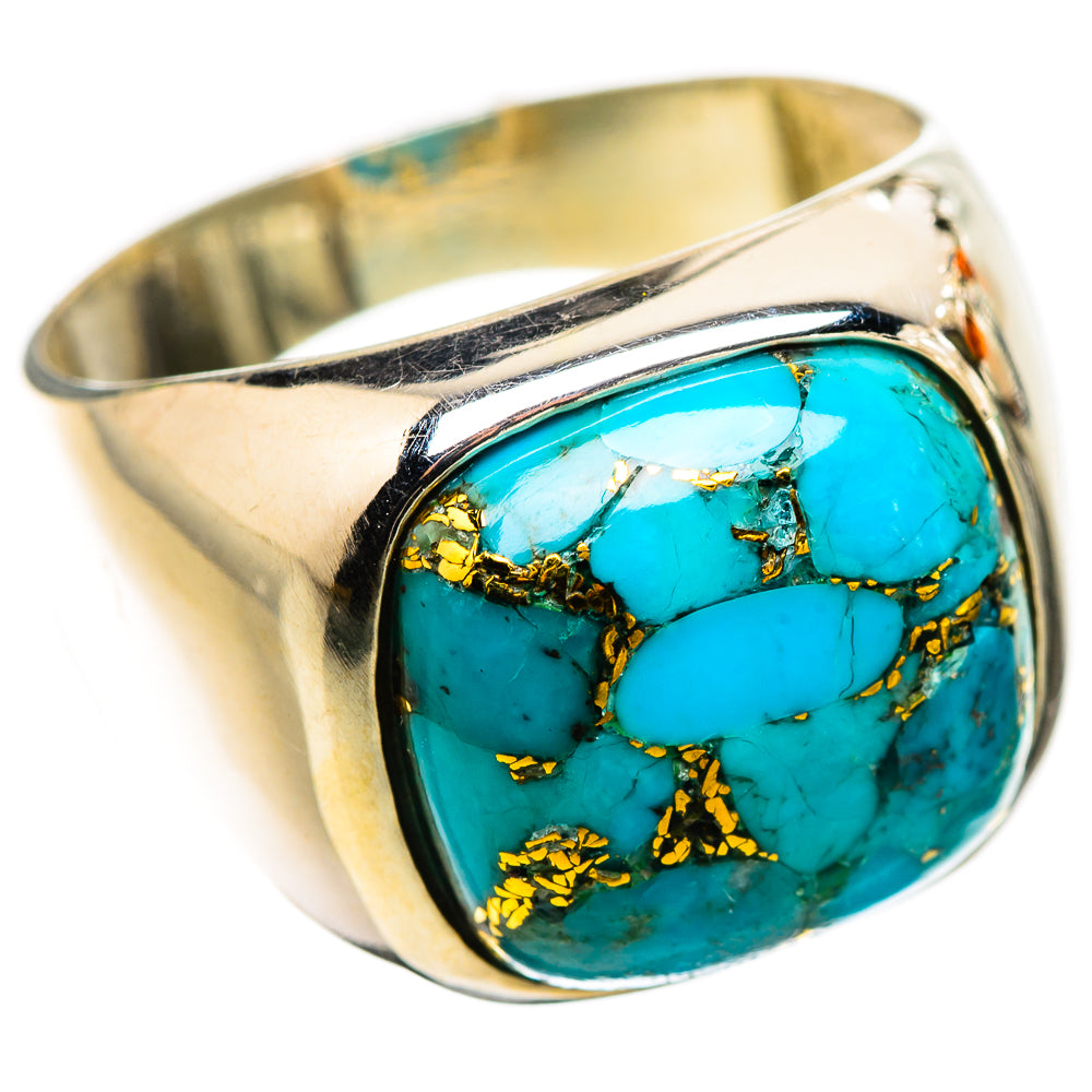 Blue Copper Composite Turquoise Ring Size 8.25 (925 Sterling Silver) RING135661