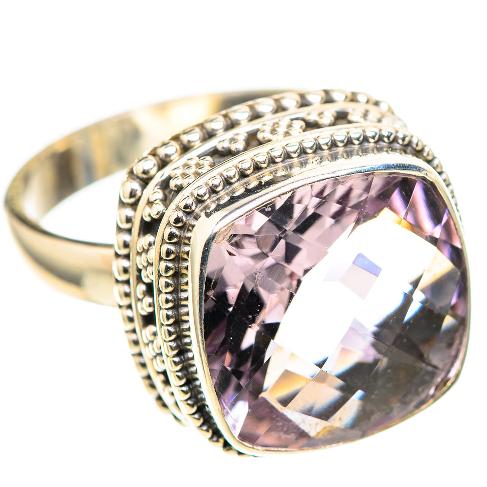 Faceted Pink Amethyst Ring Size 9.25 (925 Sterling Silver) RING136870