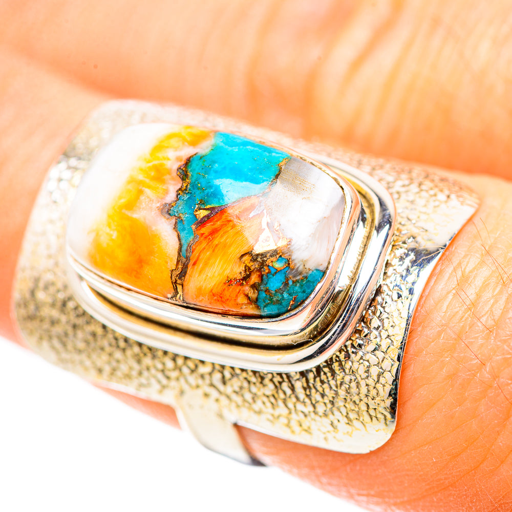 Spiny Oyster Turquoise 925 Sterling Silver Ring Size 7.25 (925 Sterling Silver) RING137225