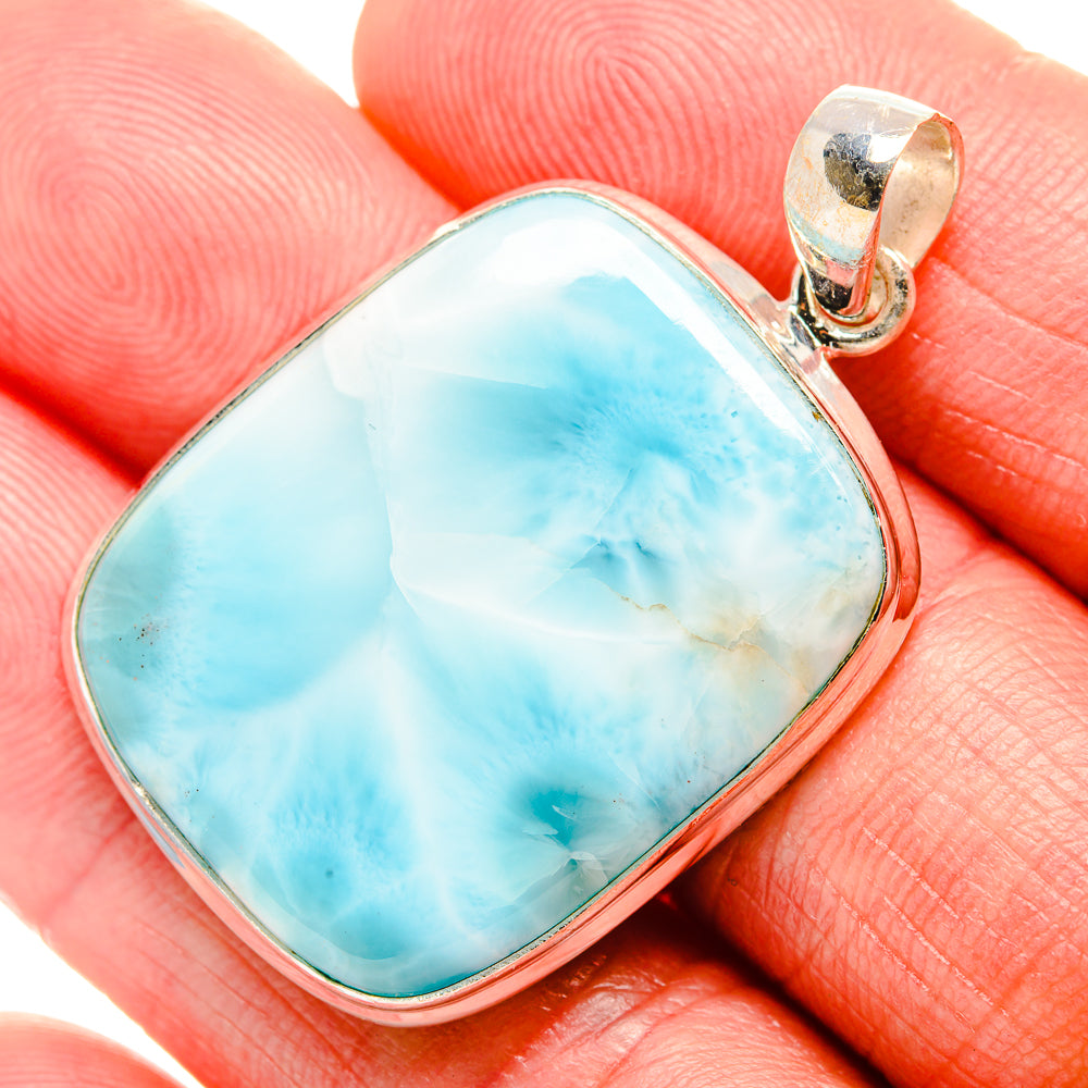 Larimar Pendant 1 3/4" (925 Sterling Silver) PD36854