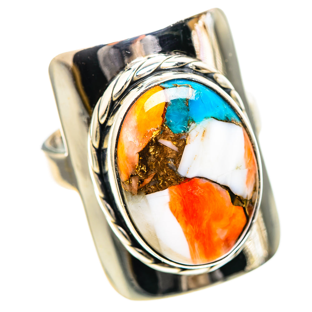 Spiny Oyster Turquoise Ring Size 7.5 (925 Sterling Silver) RING136223