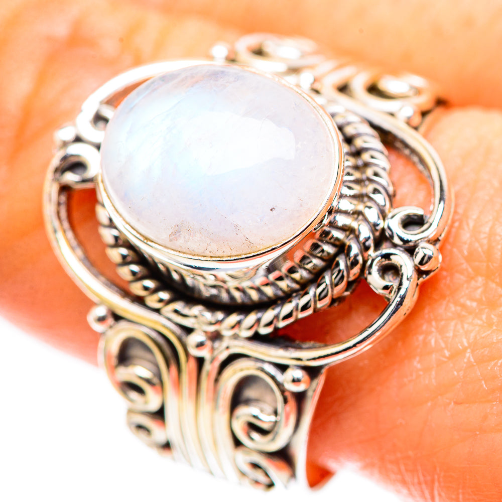 Rainbow Moonstone Ring Size 10 (925 Sterling Silver) RING136578