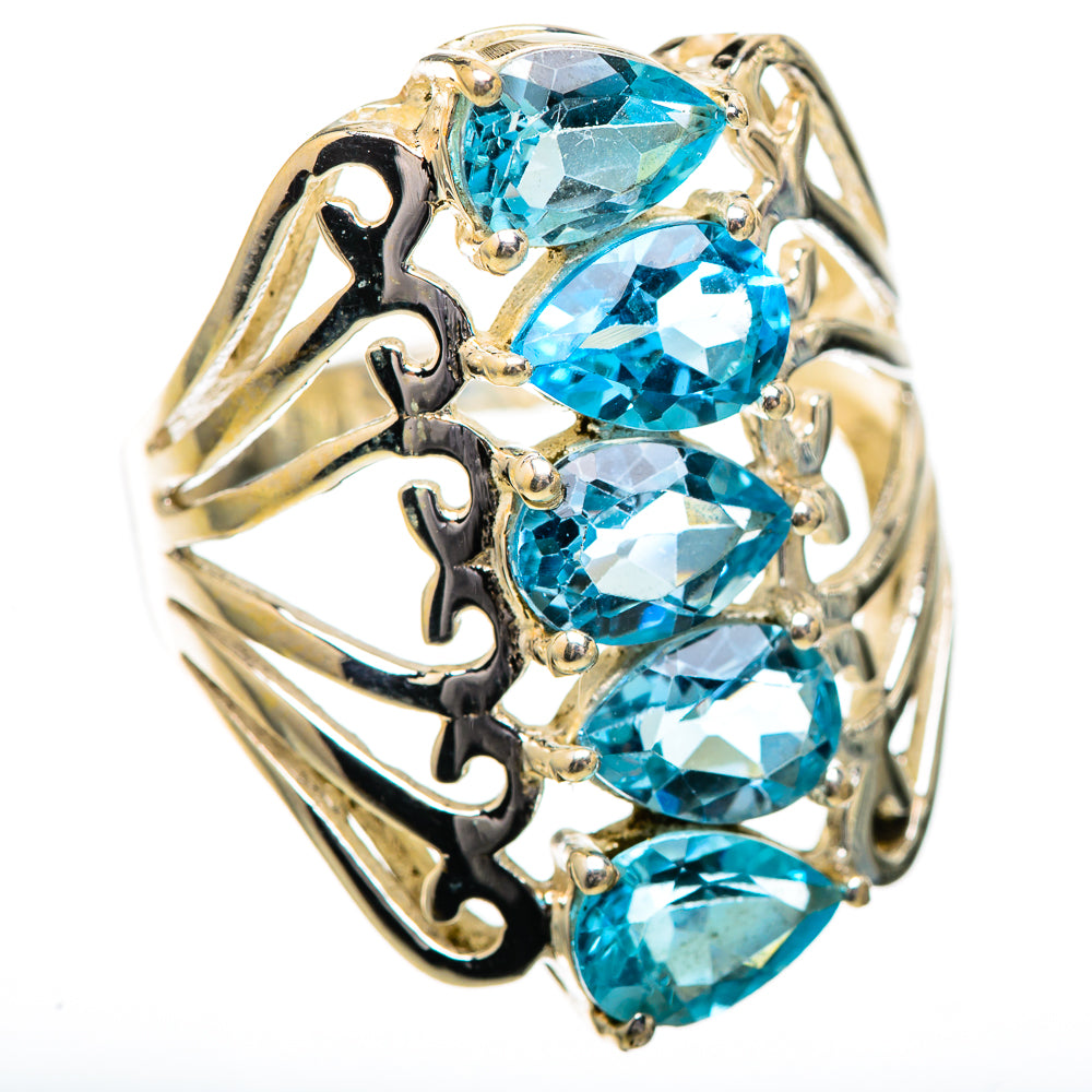 Blue Topaz Ring Size 7.25 (925 Sterling Silver) RING135821