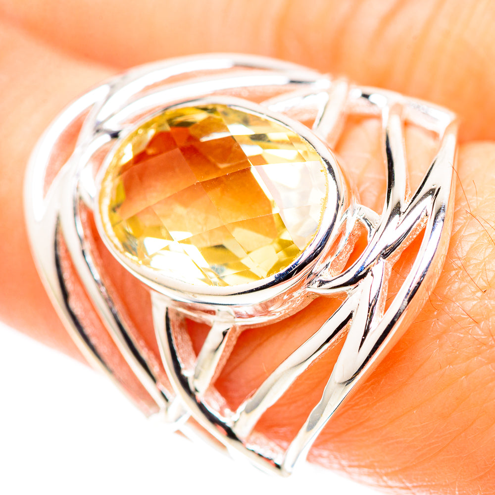 Faceted Citrine Ring Size 7.5 (925 Sterling Silver) RING136860