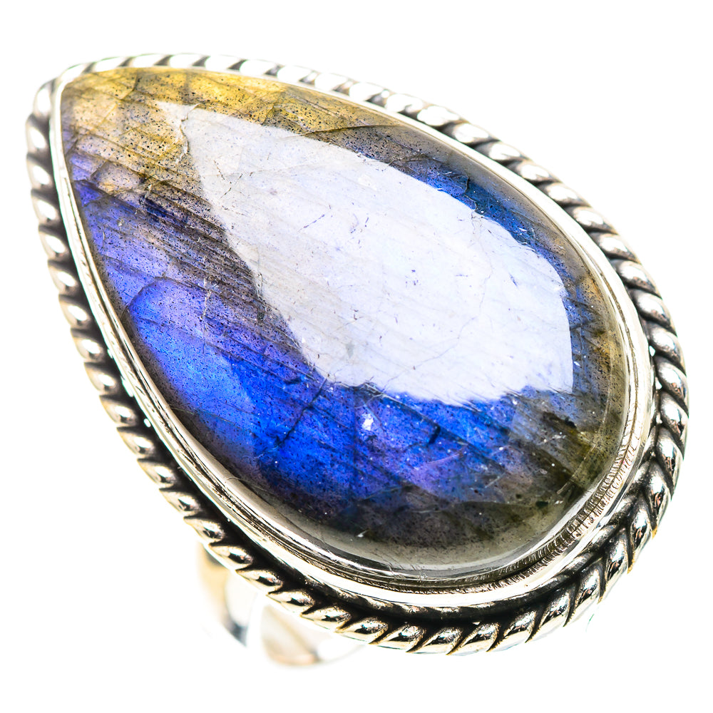 Large Labradorite Ring Size 9.5 (925 Sterling Silver) RING136940