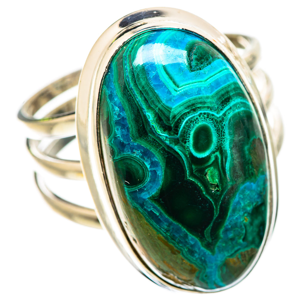 Large Malachite In Chrysocolla Ring Size 11 (925 Sterling Silver) RING135750