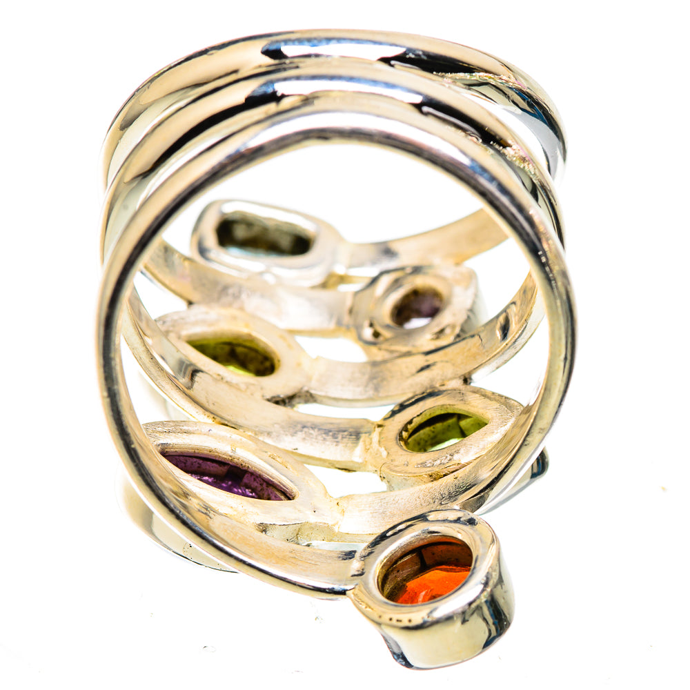 Garnet, Peridot, Blue Topaz, Amethyst Ring Size 6.25 (925 Sterling Silver) RING135881