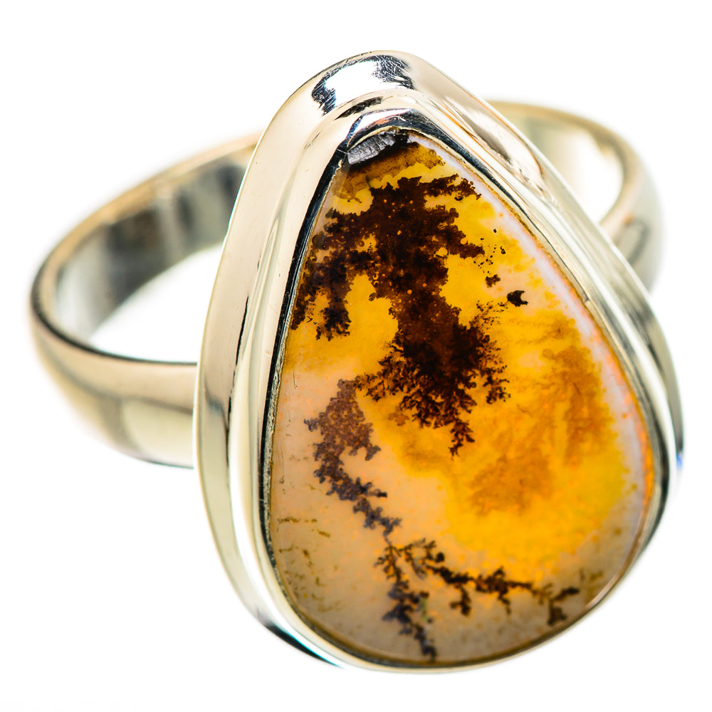 Scenic Dendritic Agate Ring Size 7.25 (925 Sterling Silver) RING134811