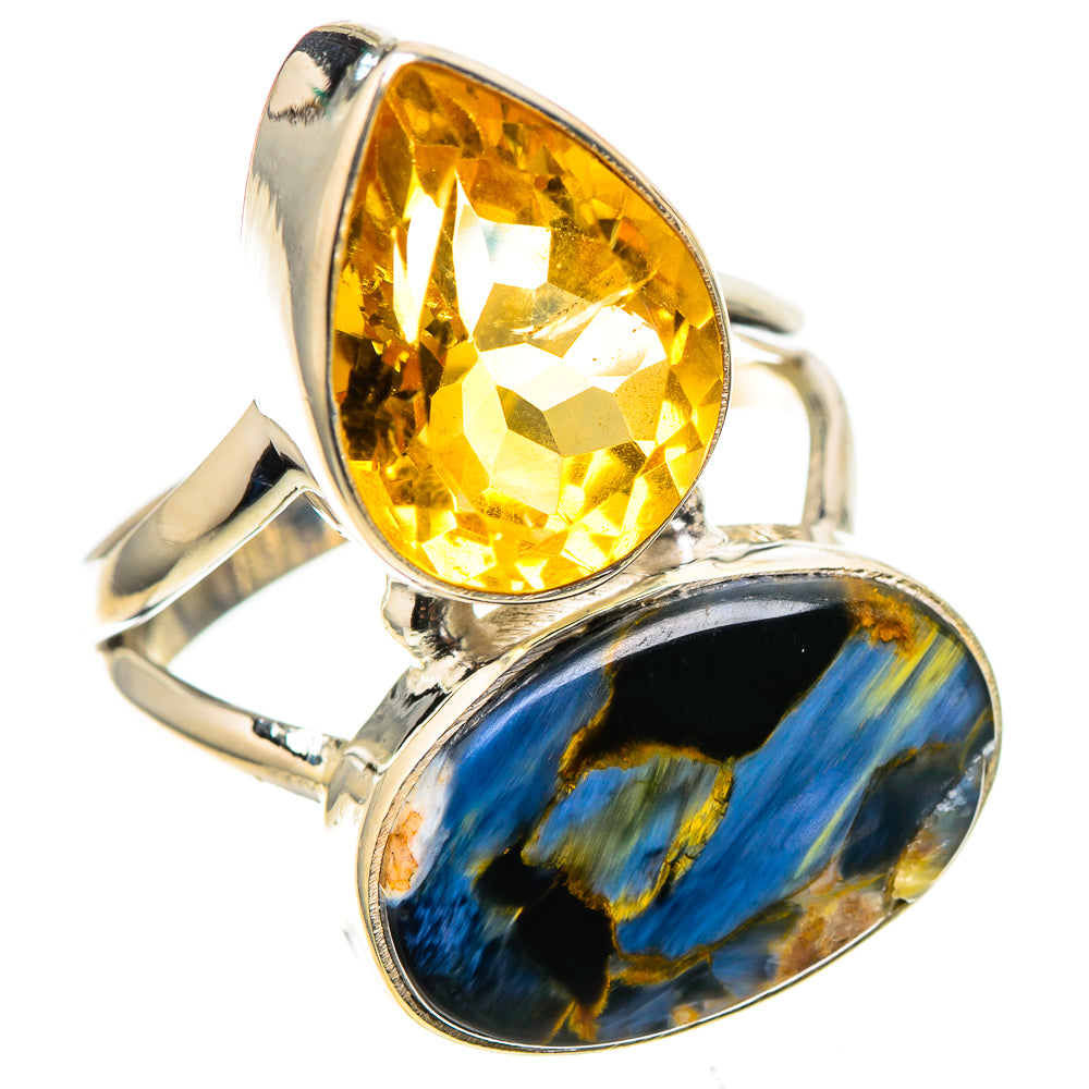 Pietersite, Citrine 925 Sterling Silver Ring Size 7.5 (925 Sterling Silver) RING137658