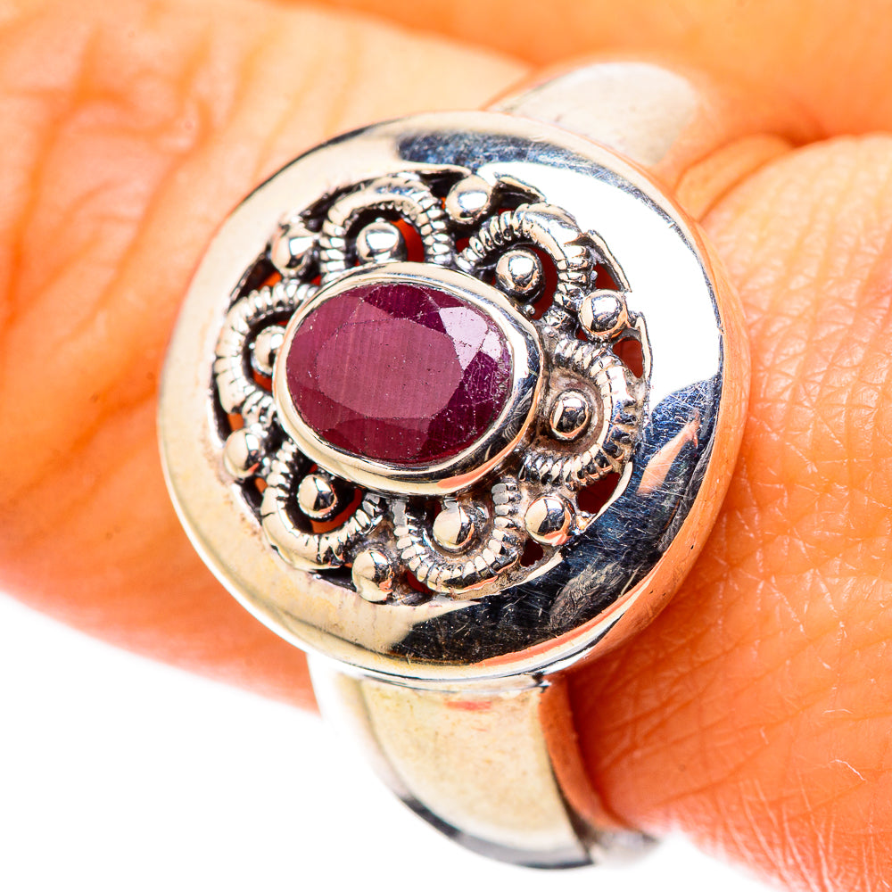 Anasilvercos Ruby Ring Size 9 (925 Sterling Silver)