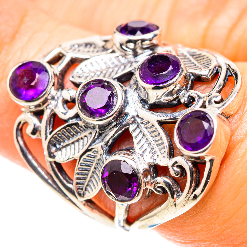 Faceted Amethyst 925 Sterling Silver Ring Size 6.5 (925 Sterling Silver) RING137427