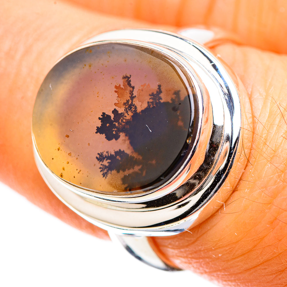 Scenic Dendritic Agate Ring Size 6.75 (925 Sterling Silver) RING135400
