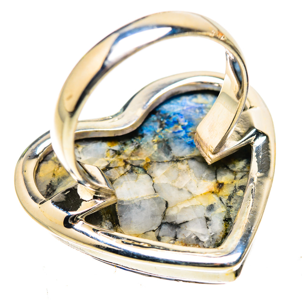 Large Tibetan Turquoise Ring Size 7.75 (925 Sterling Silver) RING135578