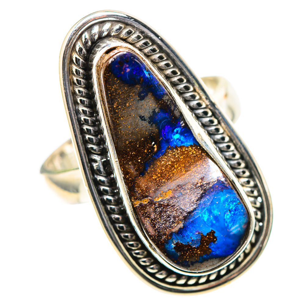 Boulder Opal 925 Sterling Silver Ring Size 6.5 (925 Sterling Silver) RING137510