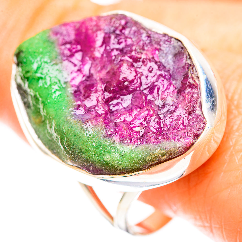Large Rough Ruby Zoisite Ring Size 10.75 (925 Sterling Silver) RING137131
