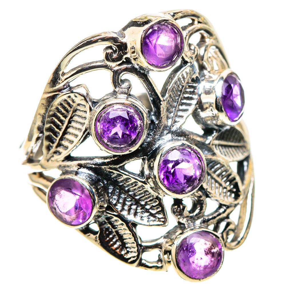 Faceted Amethyst 925 Sterling Silver Ring Size 8 (925 Sterling Silver) RING137704
