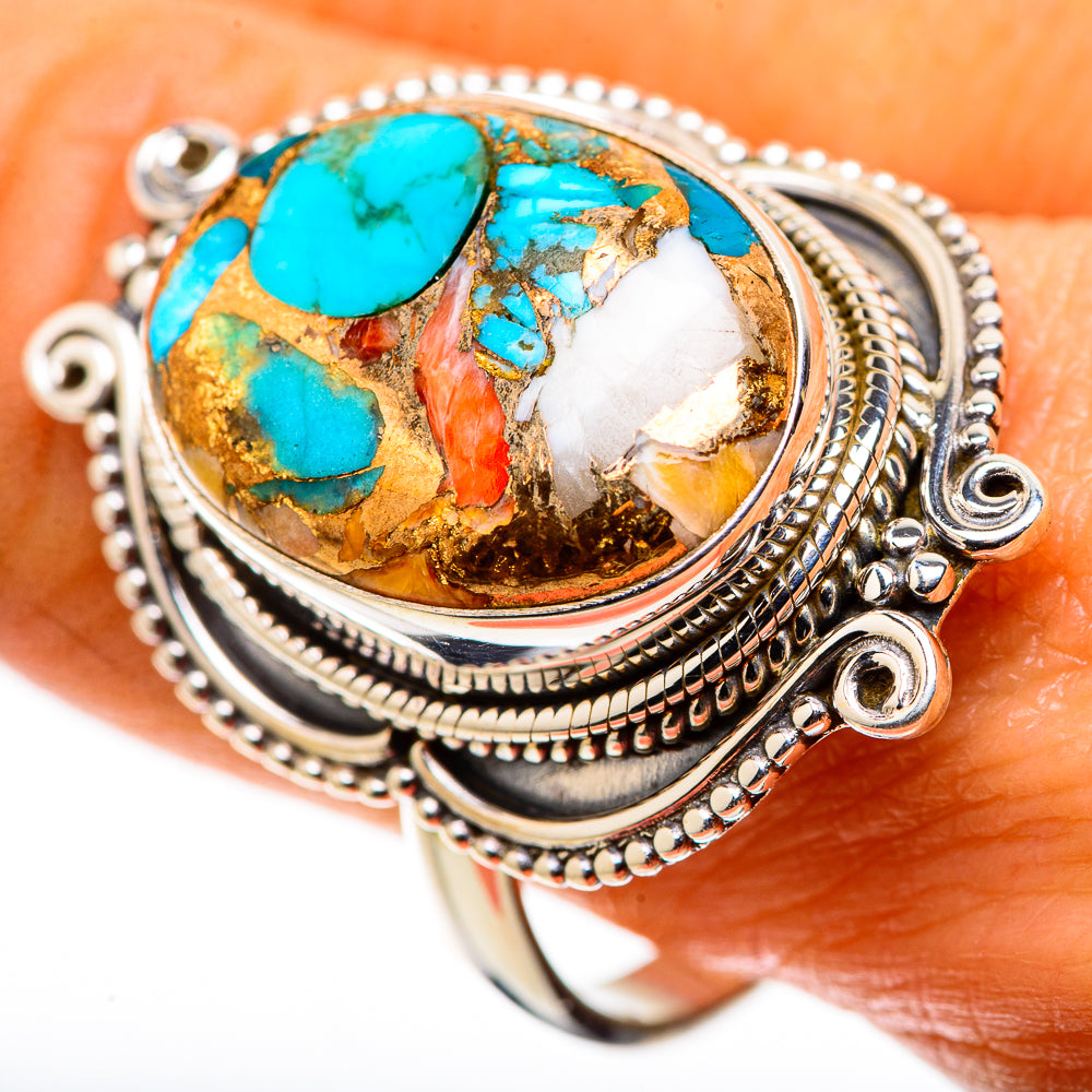 Spiny Oyster Turquoise Ring Size 10.75 (925 Sterling Silver) RING134861