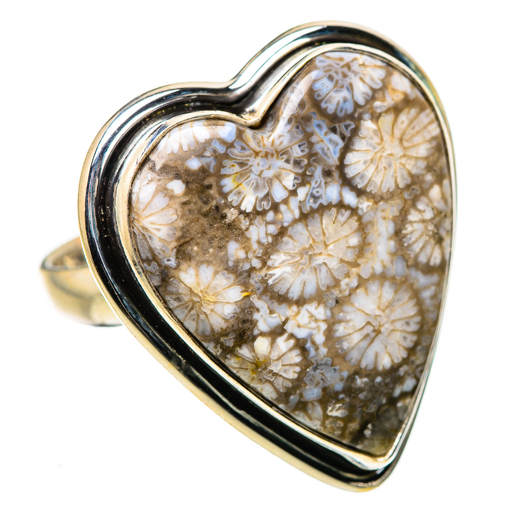 Fossil Coral Ring Size 8 (925 Sterling Silver) RING134961