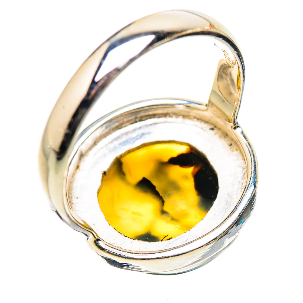 Anasilvercos Scenic Dendritic Agate Ring Size 8.75 (925 Sterling Silver)