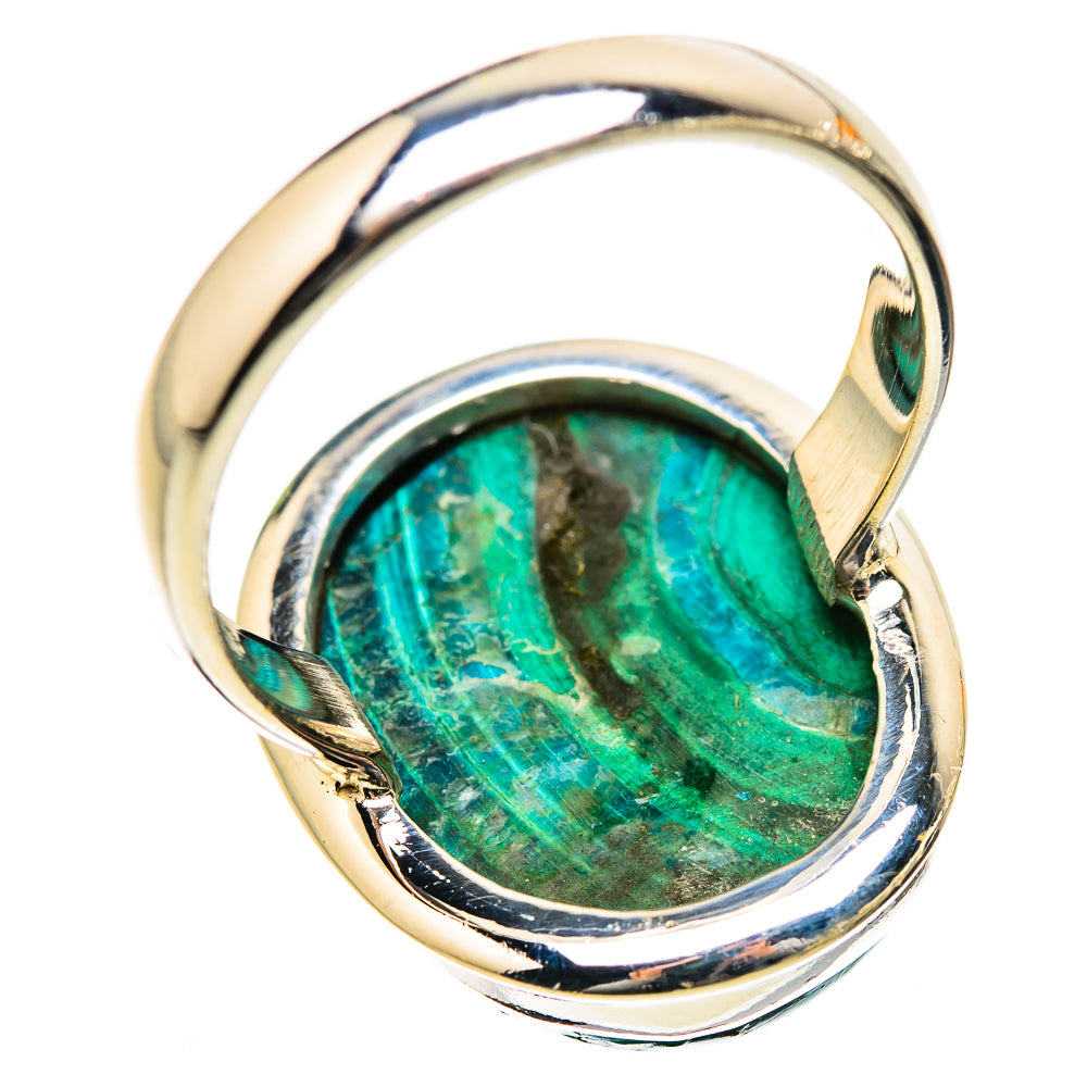 Malachite In Chrysocolla Ring Size 9 (925 Sterling Silver) RING135517