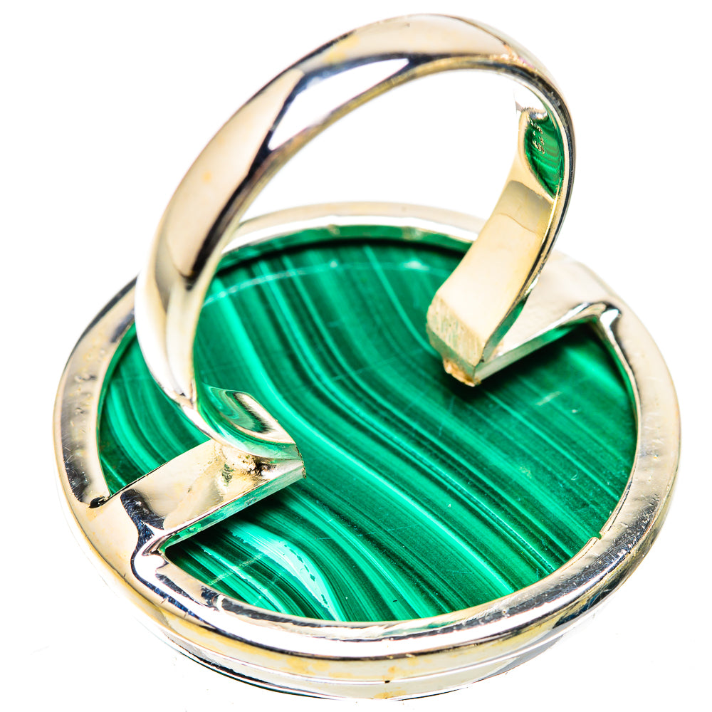 Huge Malachite Ring Size 8.25 (925 Sterling Silver) RING135974