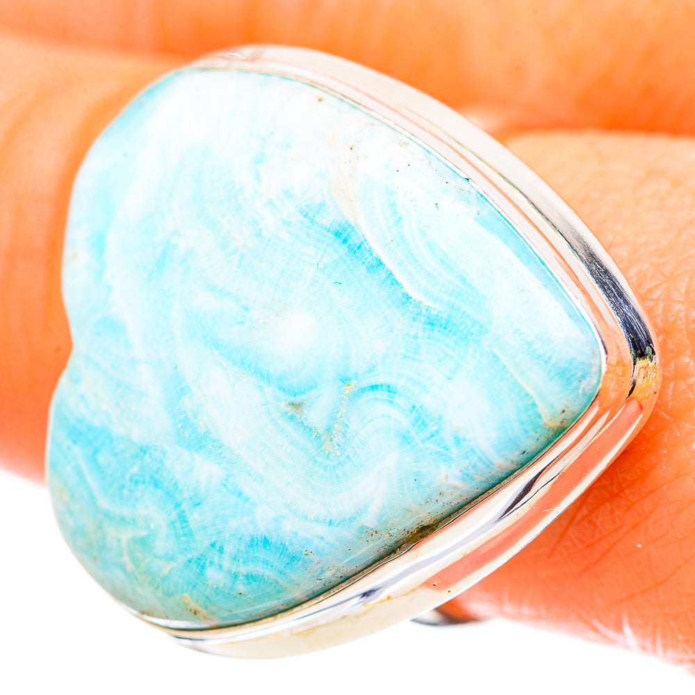 Large Larimar Ring Size 8.25 (925 Sterling Silver) RING135549