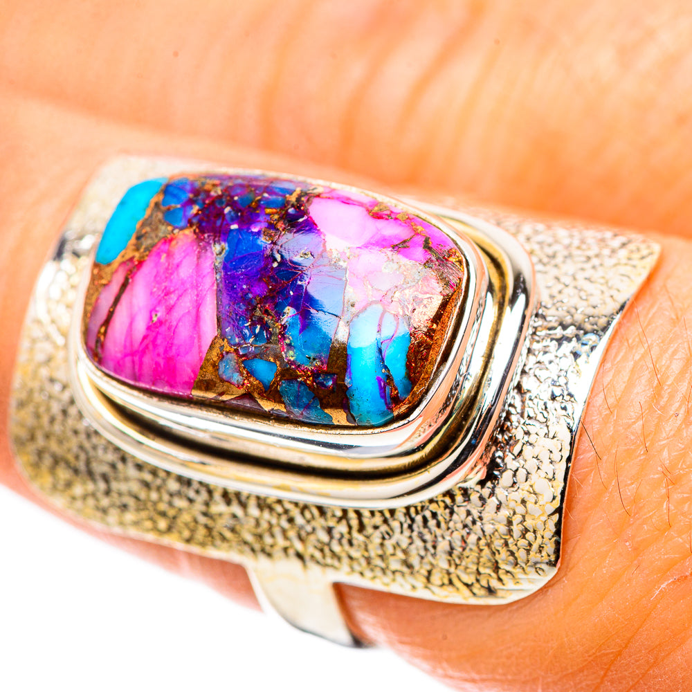 Kingman Pink Dahlia Turquoise 925 Sterling Silver Ring Size 7 (925 Sterling Silver) RING137685