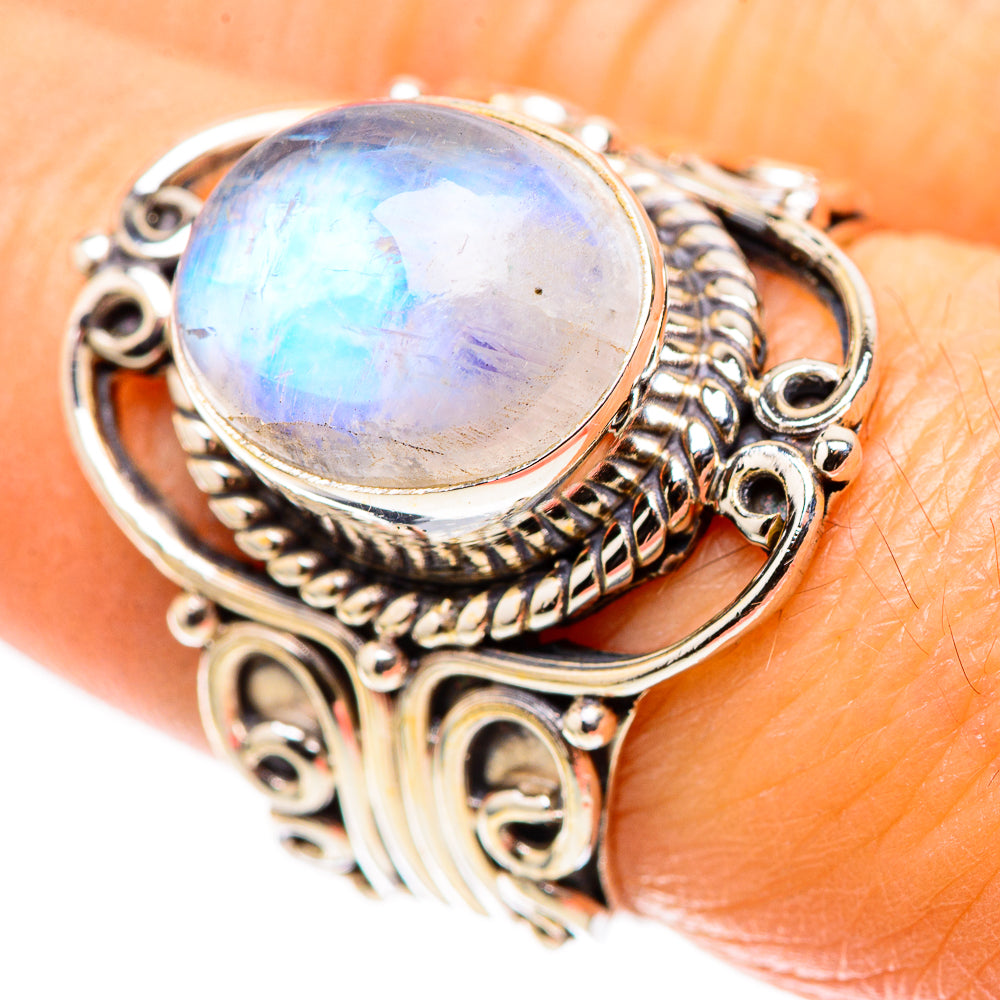 Rainbow Moonstone 925 Sterling Silver Ring Size 7.25 (925 Sterling Silver) RING137681