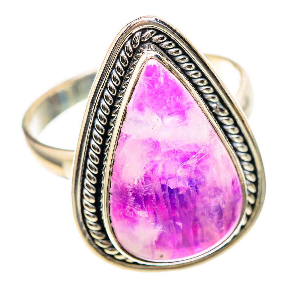 Pink Moonstone Ring Size 10.75 (925 Sterling Silver) RING136215