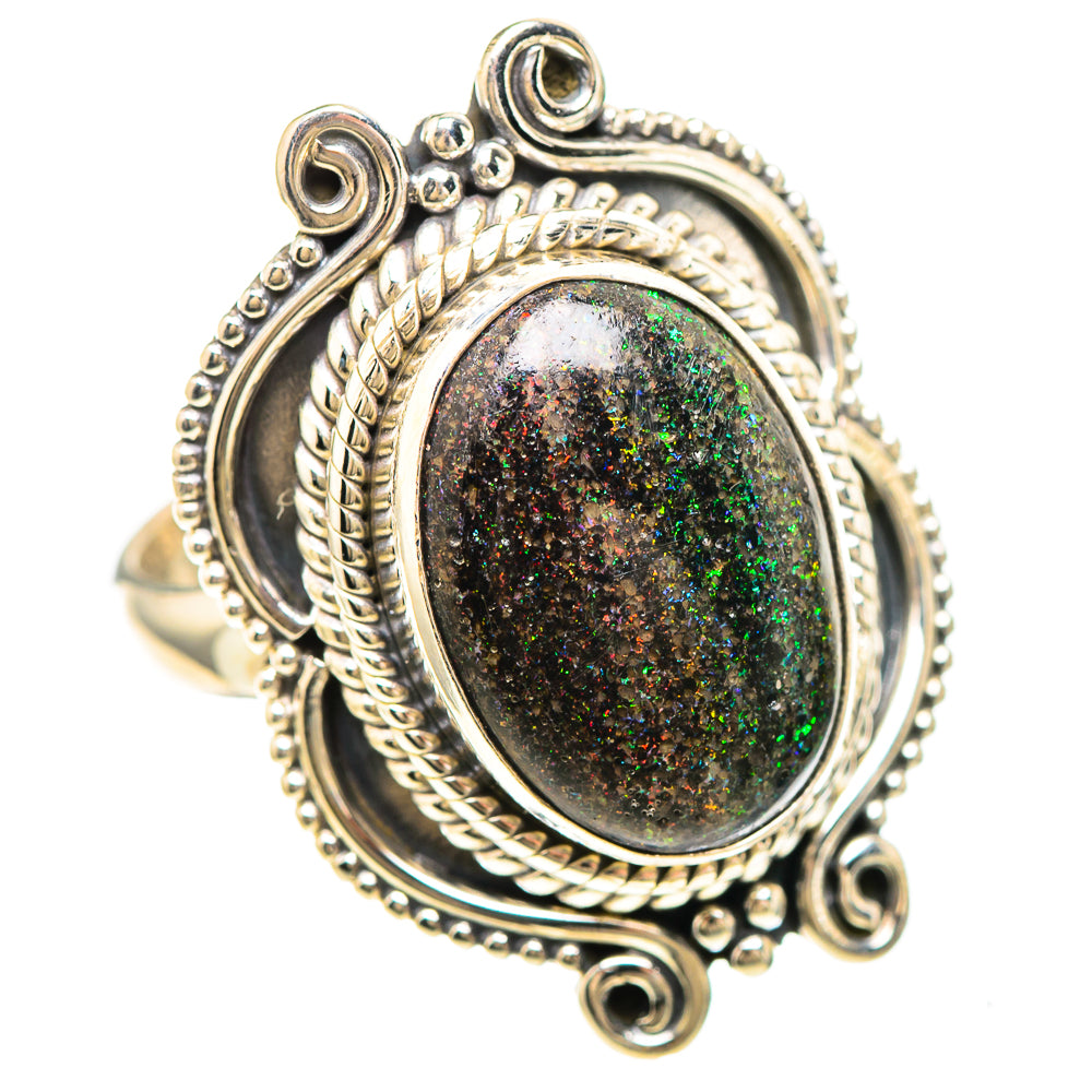 Andamooka Opal Ring Size 6.5 (925 Sterling Silver) RING137102