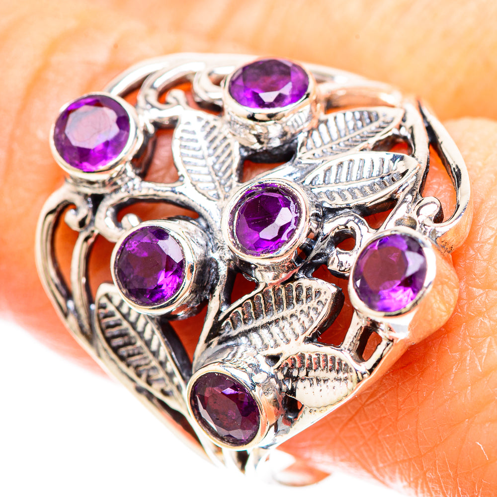 Faceted Amethyst Ring Size 9.75 (925 Sterling Silver) RING137097