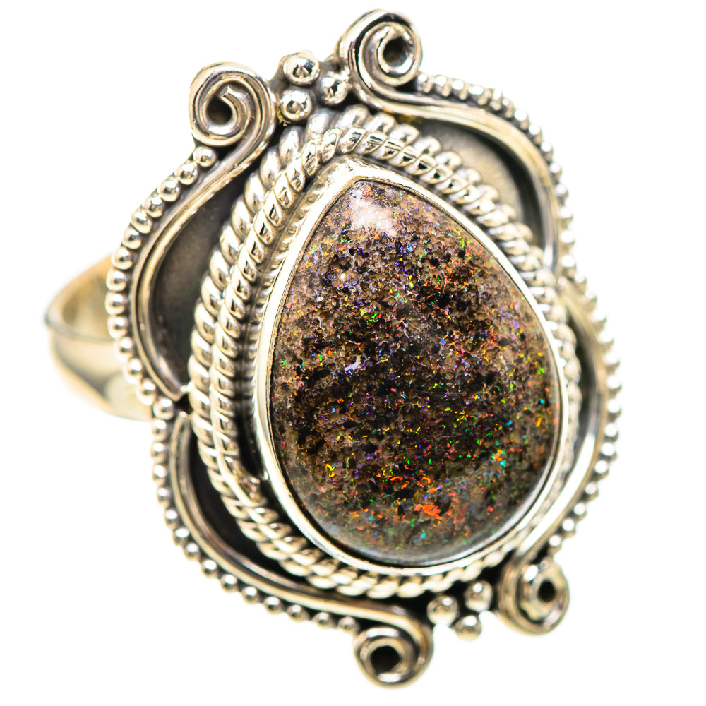Andamooka Opal Ring Size 7.25 (925 Sterling Silver) RING136453