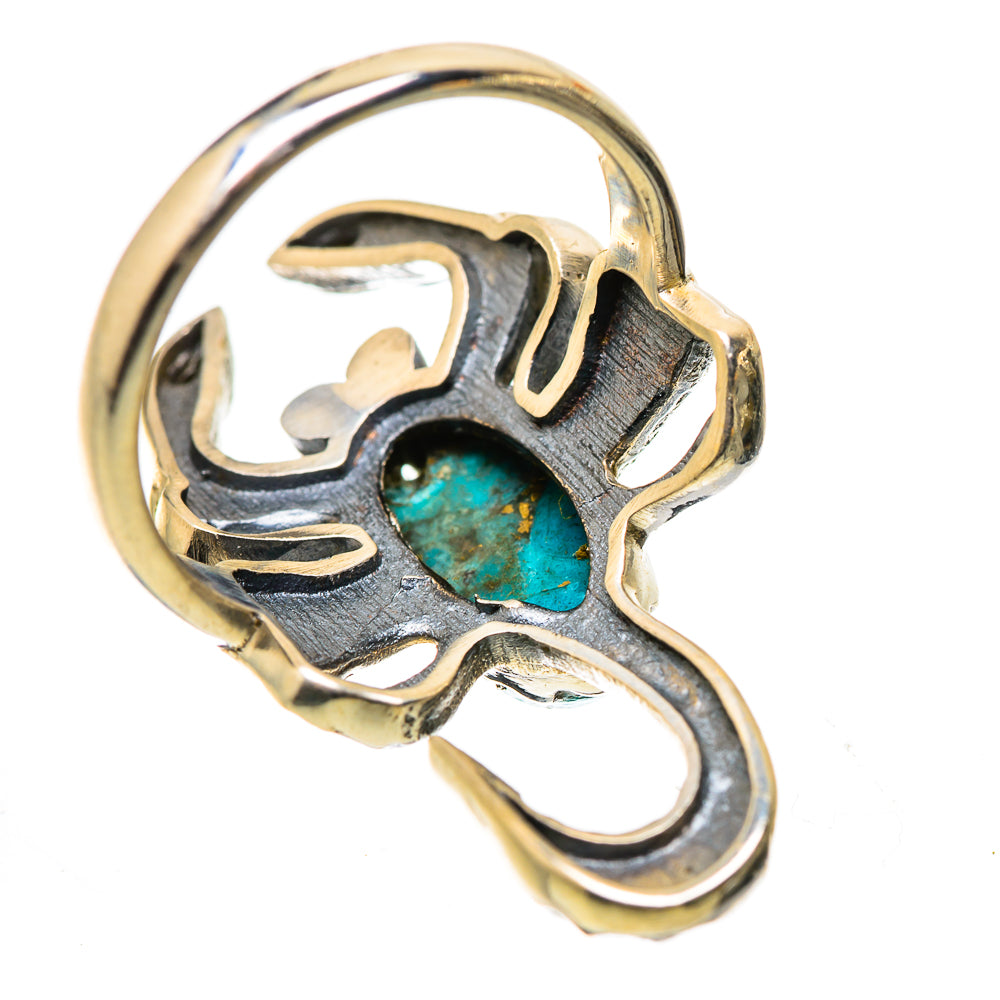 Blue Copper Composite Turquoise Ring Size 7.25 (925 Sterling Silver) RING134913