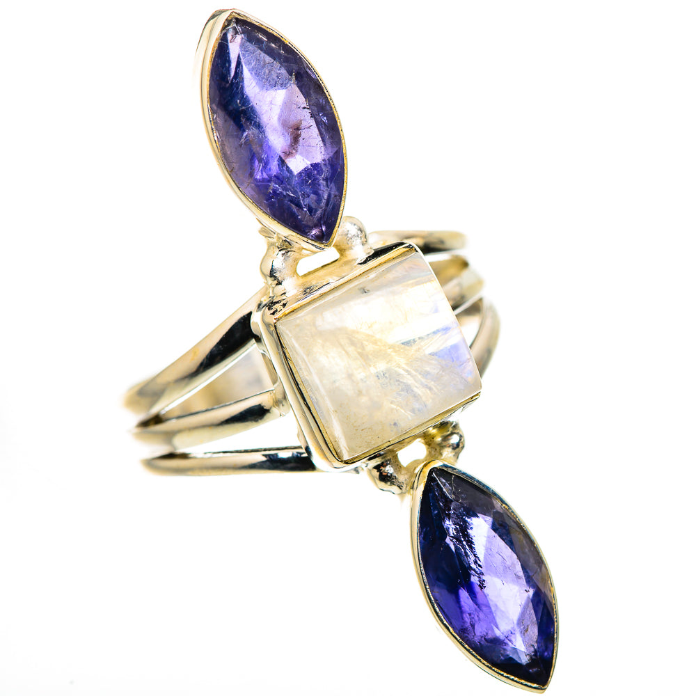 Rainbow Moonstone, Tanzanite Ring Size 8.25 (925 Sterling Silver) RING134687