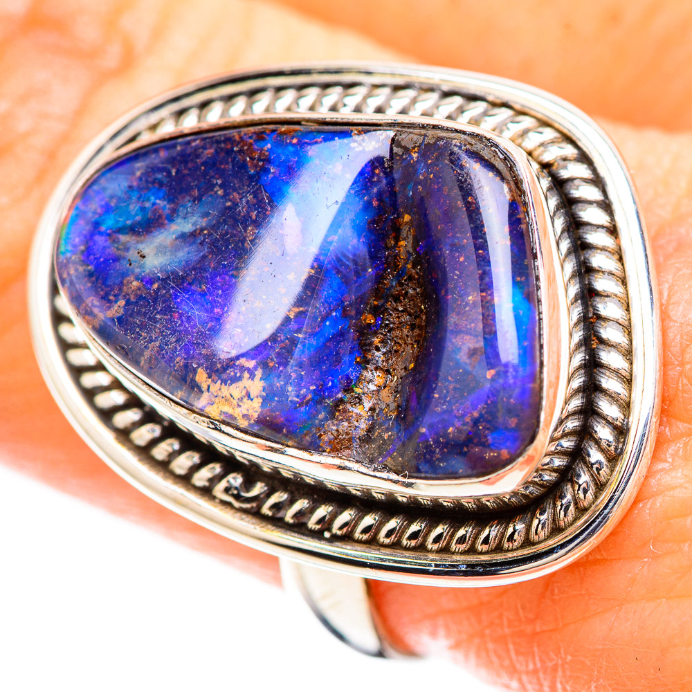 Boulder Opal Ring Size 8.75 (925 Sterling Silver) RING136381