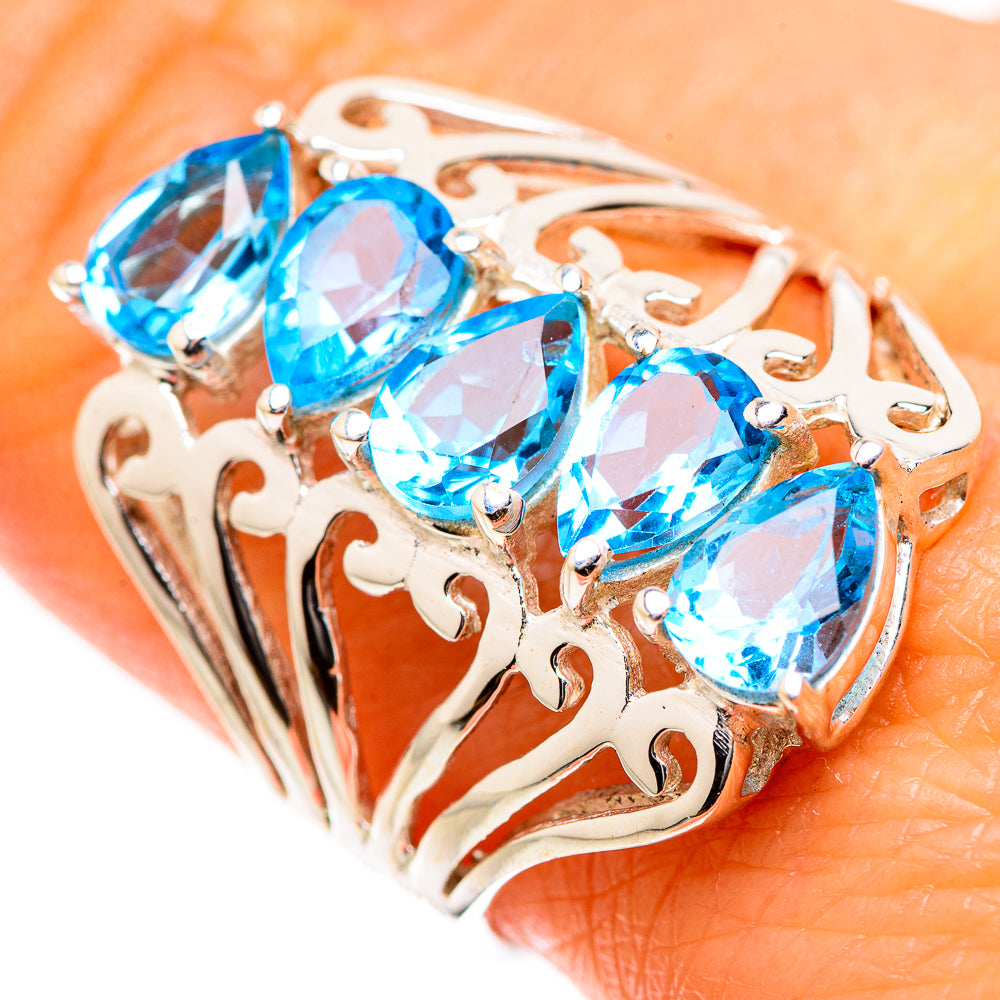 Blue Topaz Ring Size 9 (925 Sterling Silver) RING135423