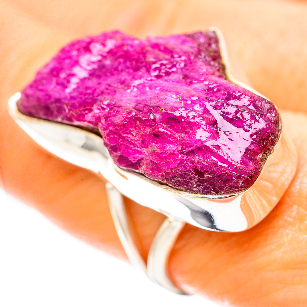 Large Rough Pink Tourmaline Ring Size 7.75 (925 Sterling Silver) RING136521
